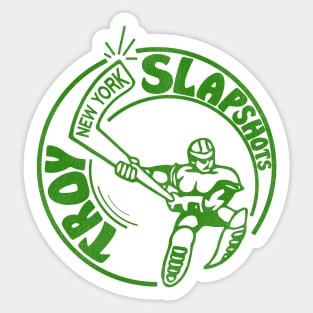 Defunct Troy Slapshots New York Hockey Team Sticker